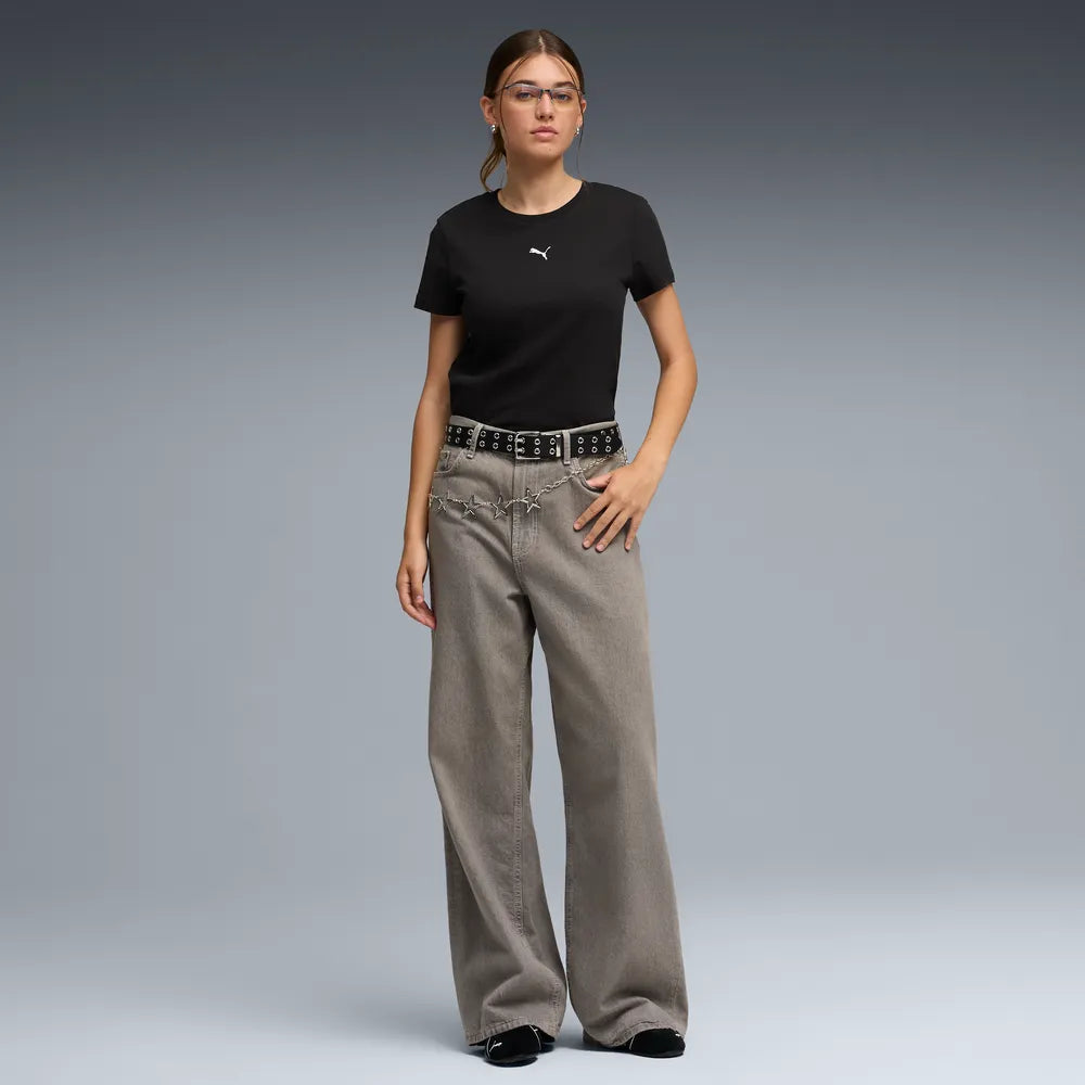 T-shirt Essentials da donna - Nero