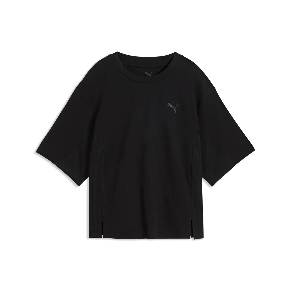 T-shirt ESS dal taglio morbido da donna - Nero