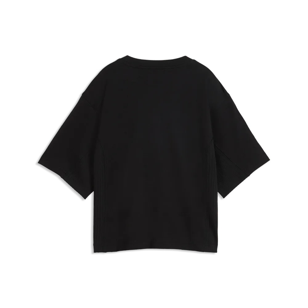 T-shirt ESS dal taglio morbido da donna - Nero