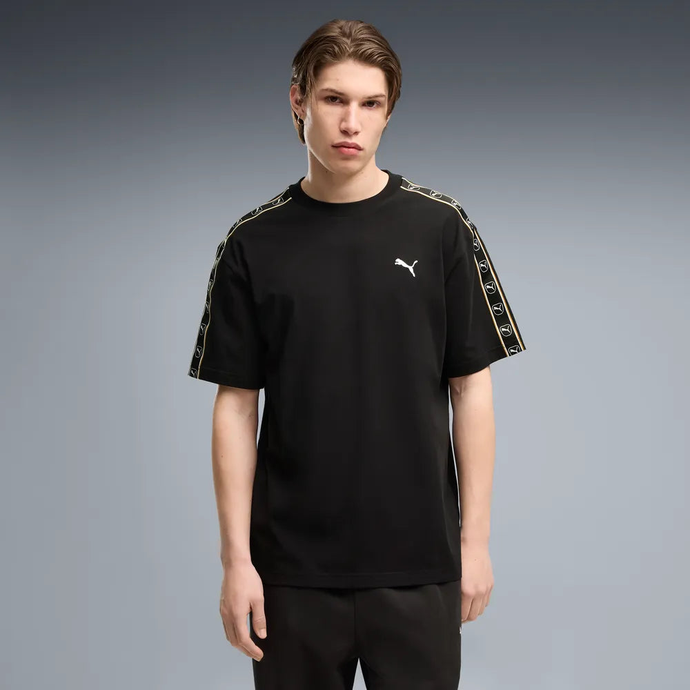 T-shirt Essentials Elevated Tape dal taglio morbido da uomo - Nero
