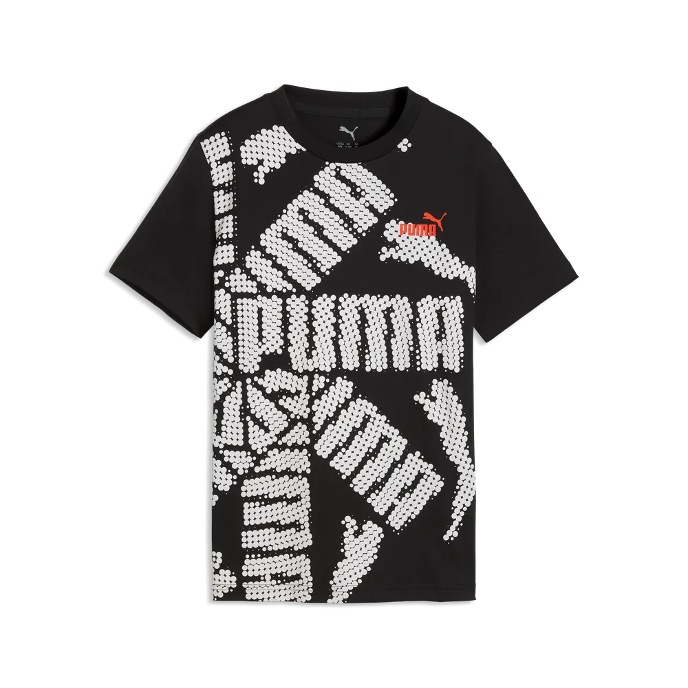 T-shirt con logo Essentials+ Lab per ragazzi - Nero