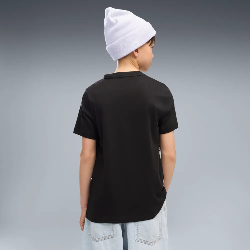 T-shirt con logo Essentials+ Lab per ragazzi - Nero