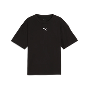 T-shirt boxy Essentials per ragazzi - Nero