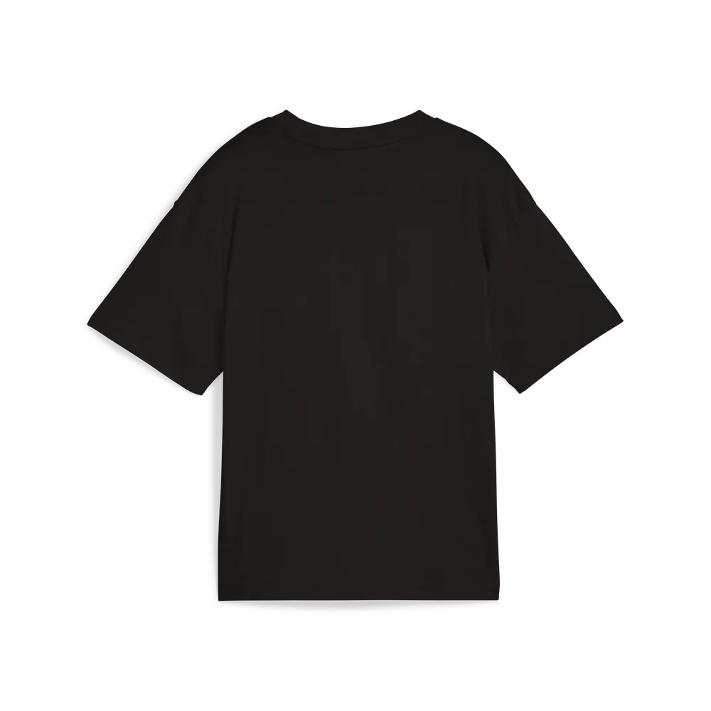 T-shirt boxy Essentials per ragazzi - Nero