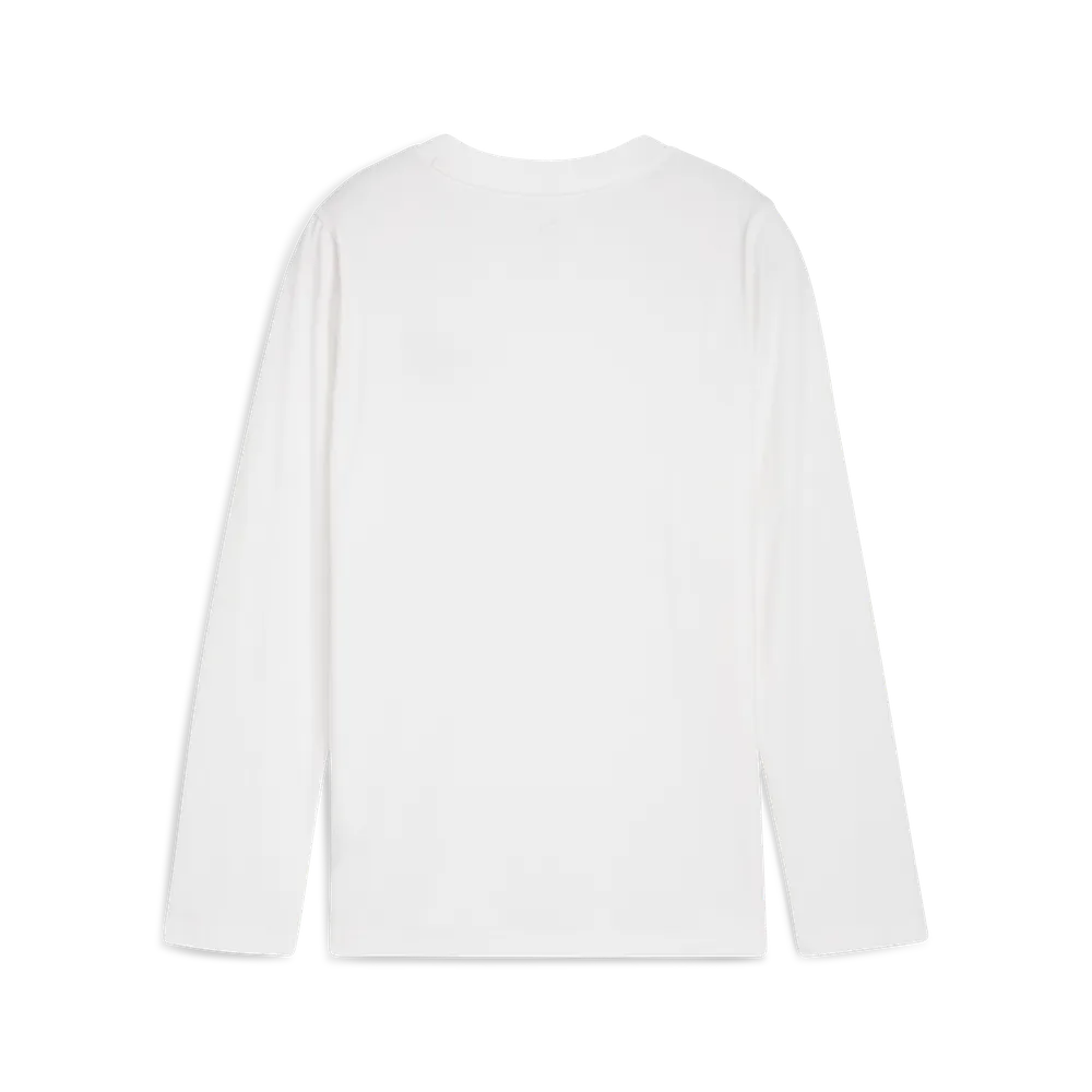 T-Shirt Essentials No.1 Logo a maniche lunghe - Bianco