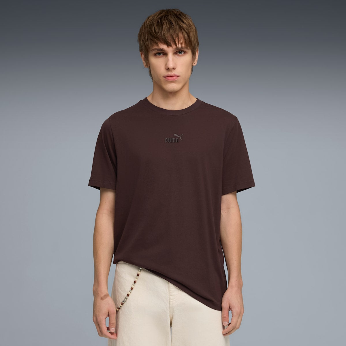 Puma ESS Small No.1 Logo Centered Tee - Chocolate Brown
