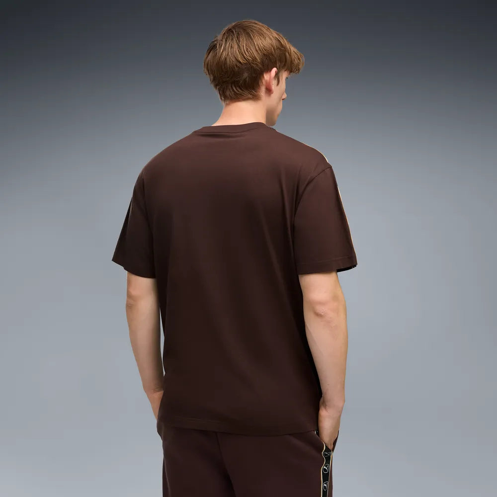 T-shirt Essentials Elevated Tape dal taglio morbido da uomo - Marrone Cioccolato