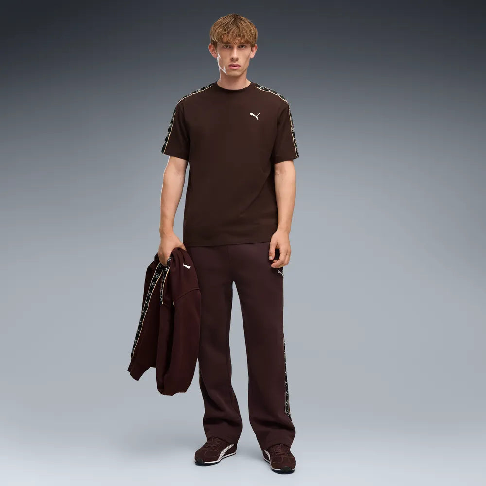 T-shirt Essentials Elevated Tape dal taglio morbido da uomo - Marrone Cioccolato