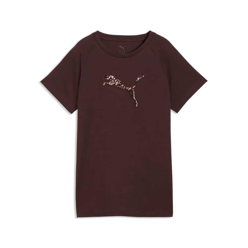 T-shirt Essentials Sequins da donna - Marrone Cioccolato