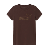 T-Shirt Essentials+ RHINESTONE - Marrone Cioccolato