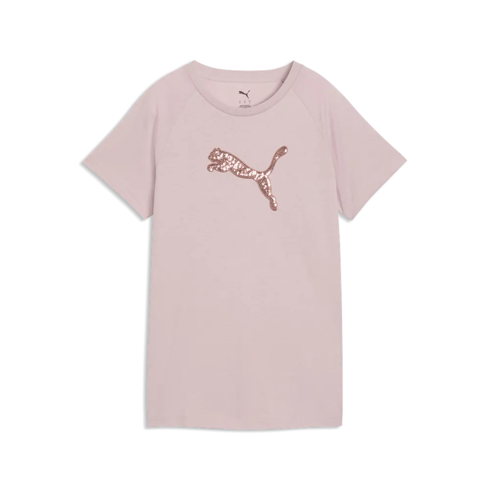 T-shirt Essentials Sequins da donna - Rosa Nebbia