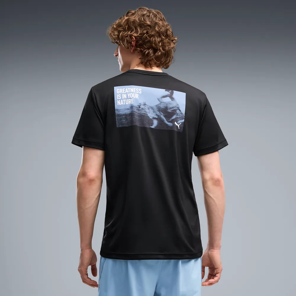 T-Shirt Run Greatness Graphic SS - Nero