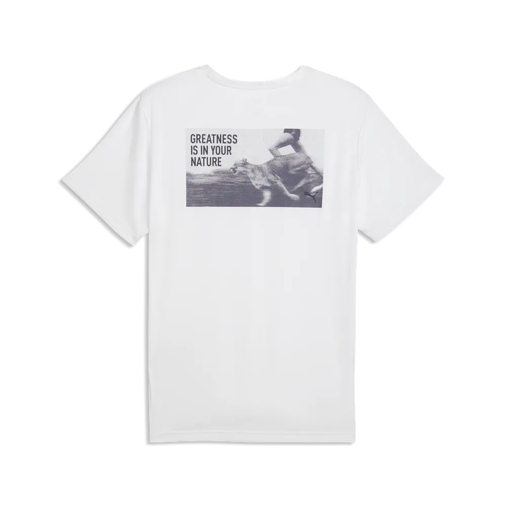 T-Shirt Run Greatness Graphic SS - Bianco