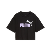 T-shirt corta con logo Essentials a 2 colori PUMA N. 1 per ragazzi - Nero
