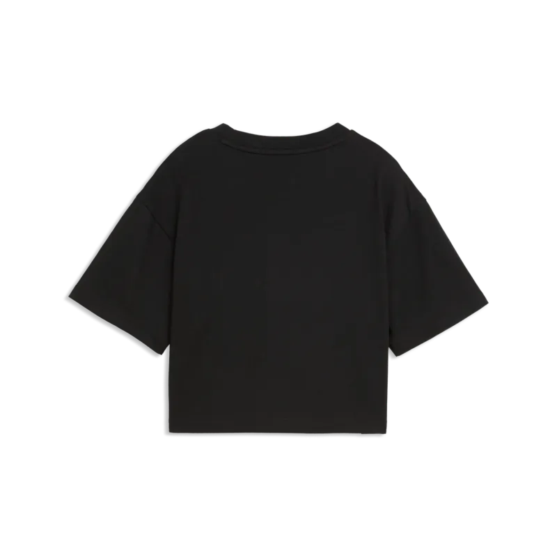 T-shirt corta con logo Essentials a 2 colori PUMA N. 1 per ragazzi - Nero