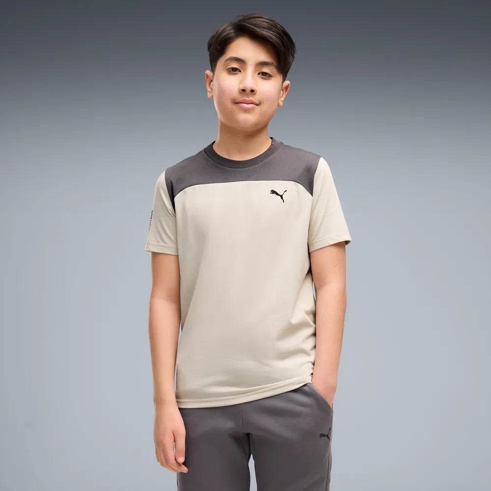 T-Shirt PUMATECH Essentials Tee Boys - Grigio Nebbia