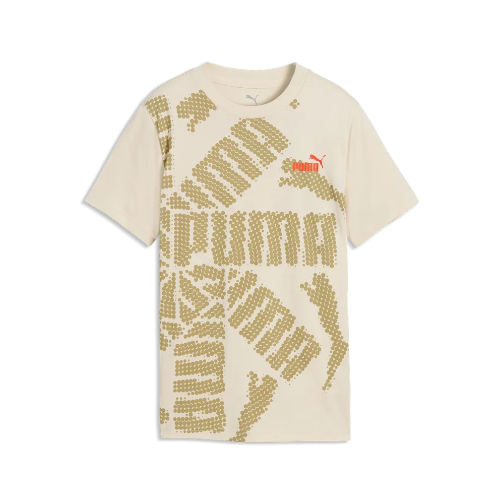 T-shirt con logo Essentials+ Lab per ragazzi - Bianco Neve