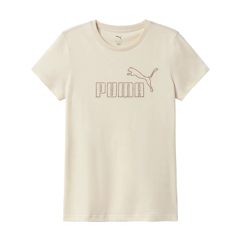 T-Shirt Essentials+ RHINESTONE - Bianco Neve