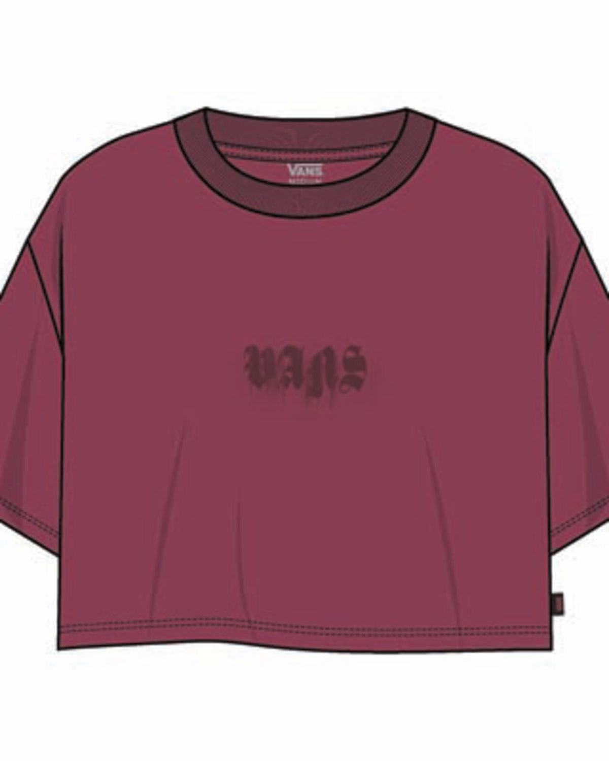 T-Shirt Crop Logo - Rosso