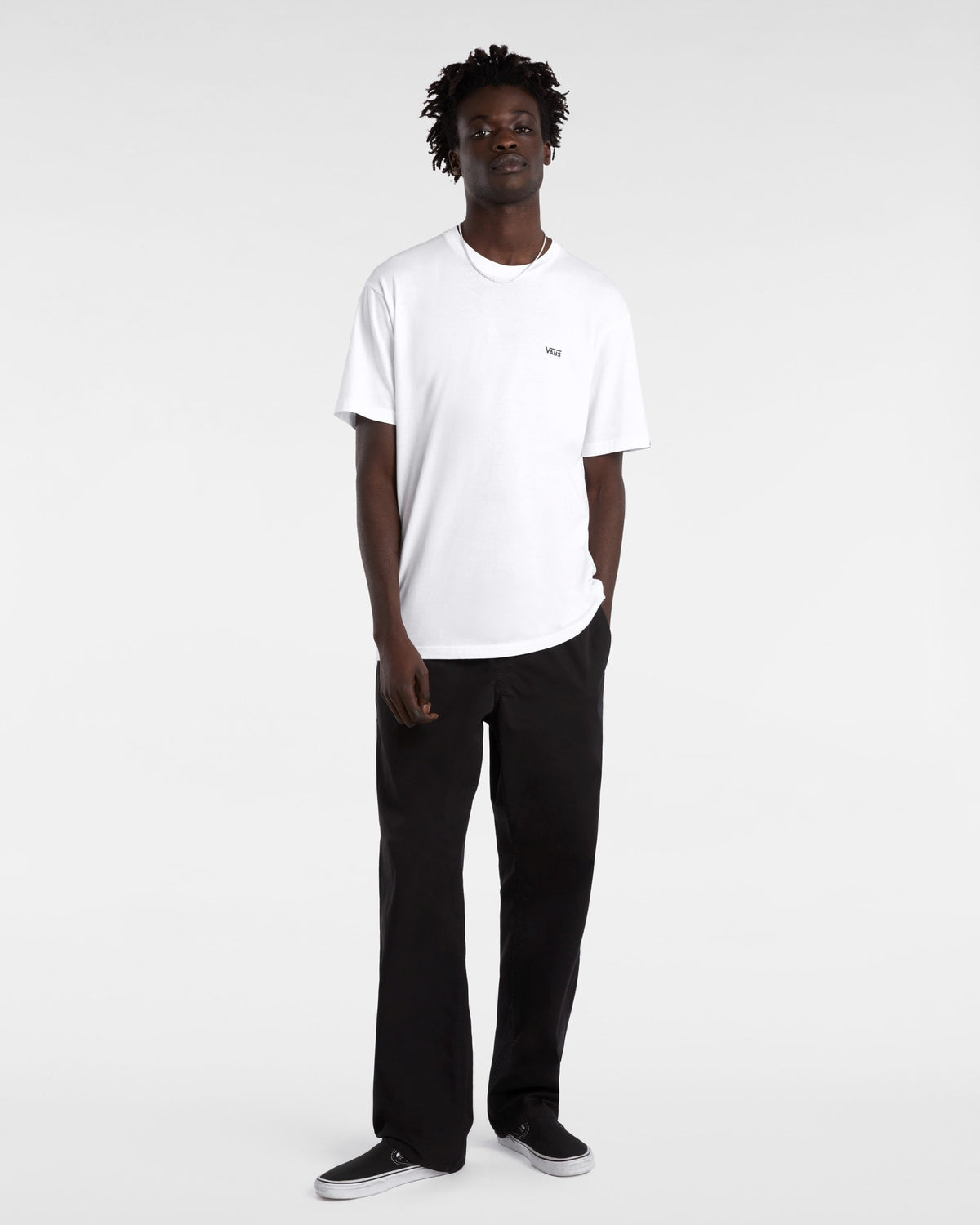 T-Shirt Left Chest Logo - Bianco