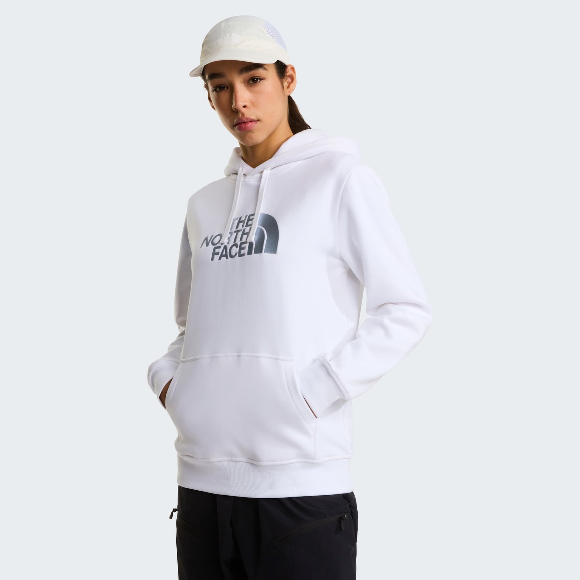 The North Face Felpa Drew Peak Pullover Hoodie Bianco