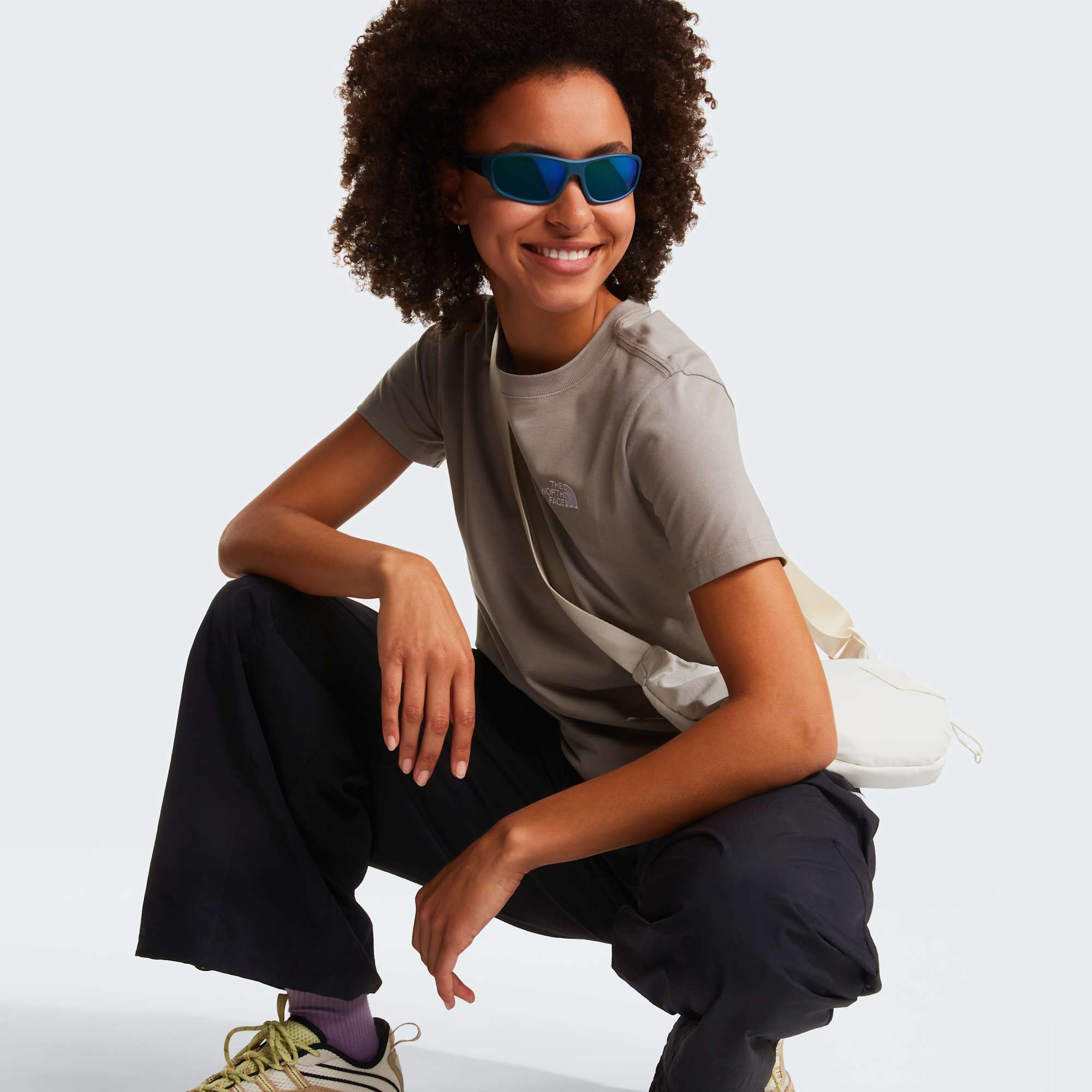The North Face T-Shirt Evolution Simple Dome Crop Grigio