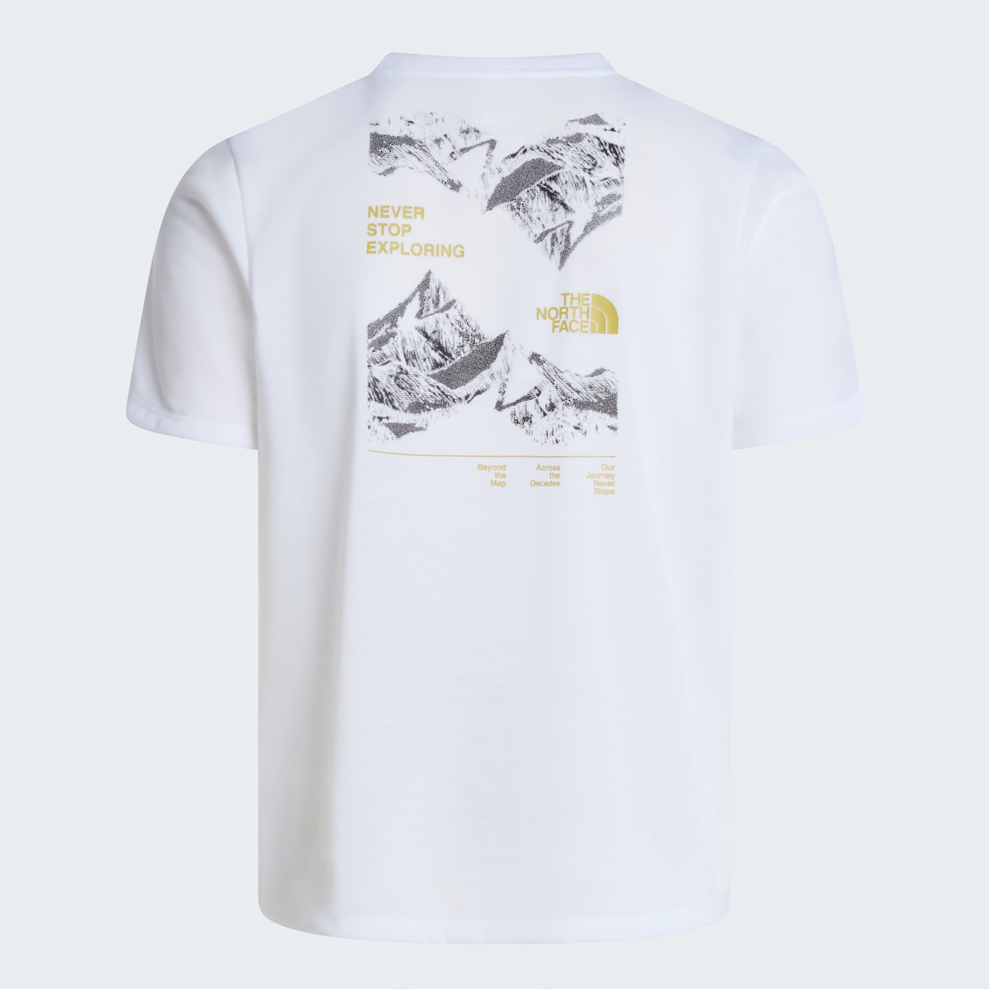 The North Face T-shirt Mountain Foundation Coordinates Bianco