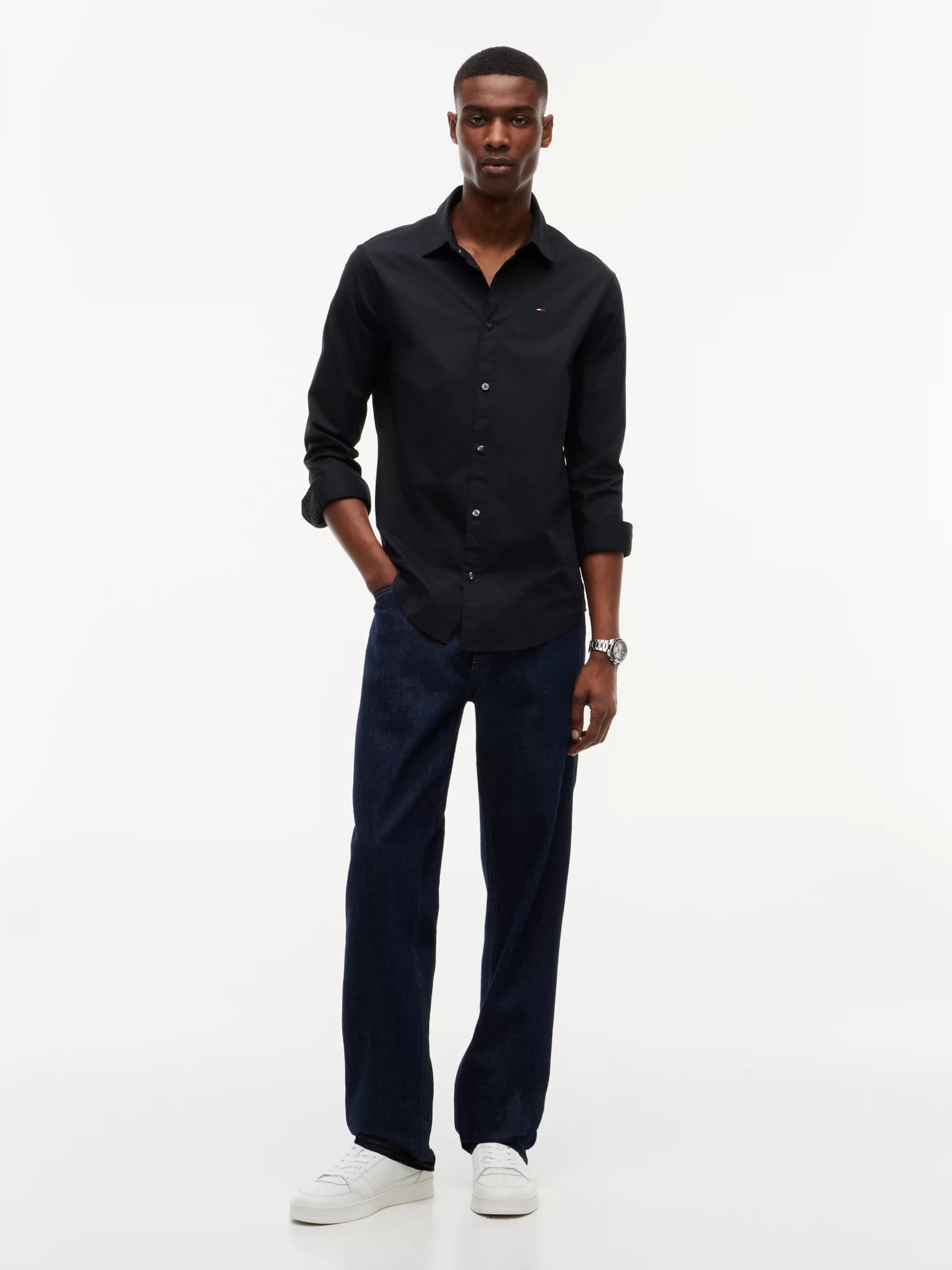 Camicia Original Stretch Slim - Tommy Black