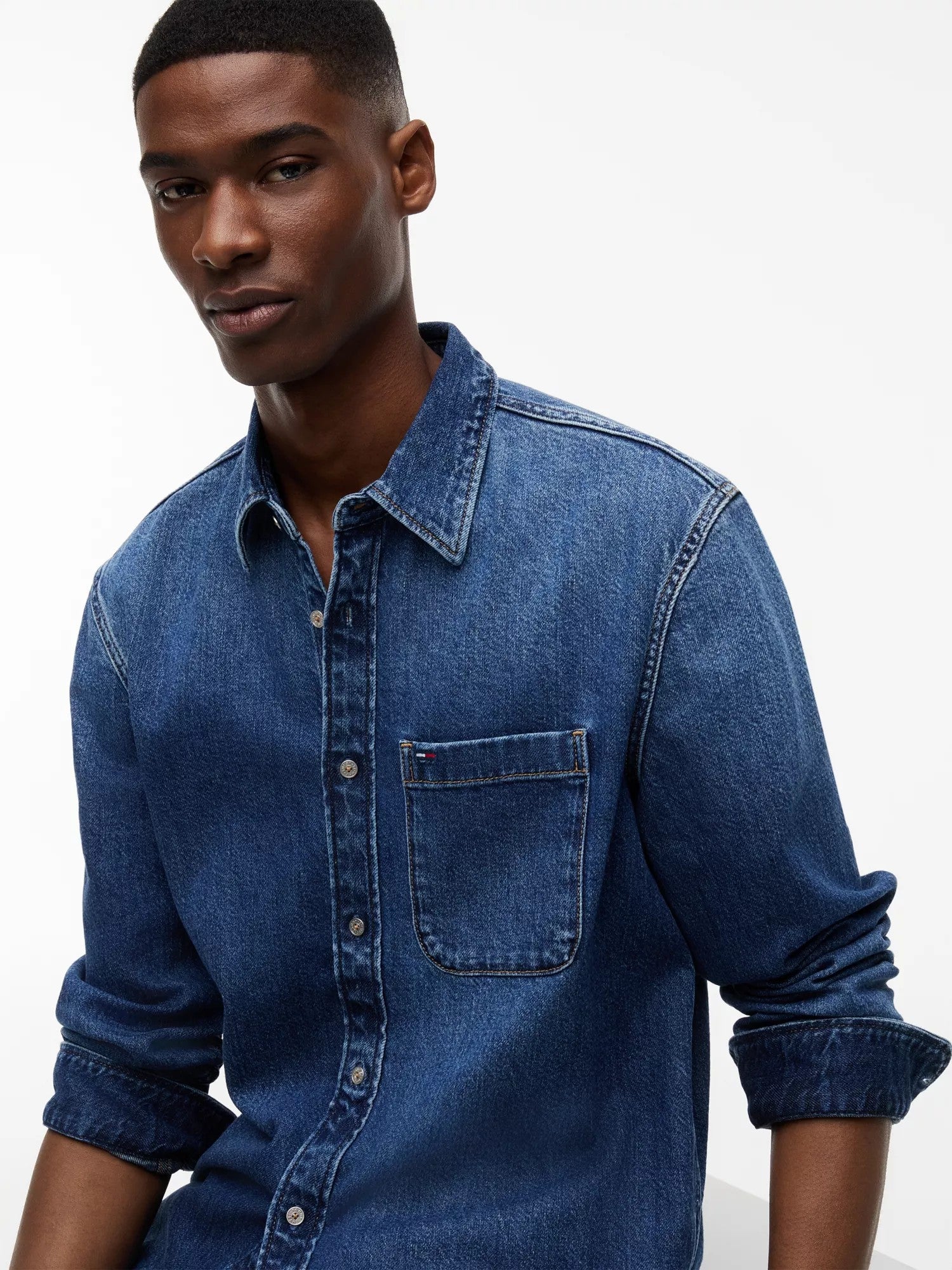 Camicia Regular Fit - Denim Medium