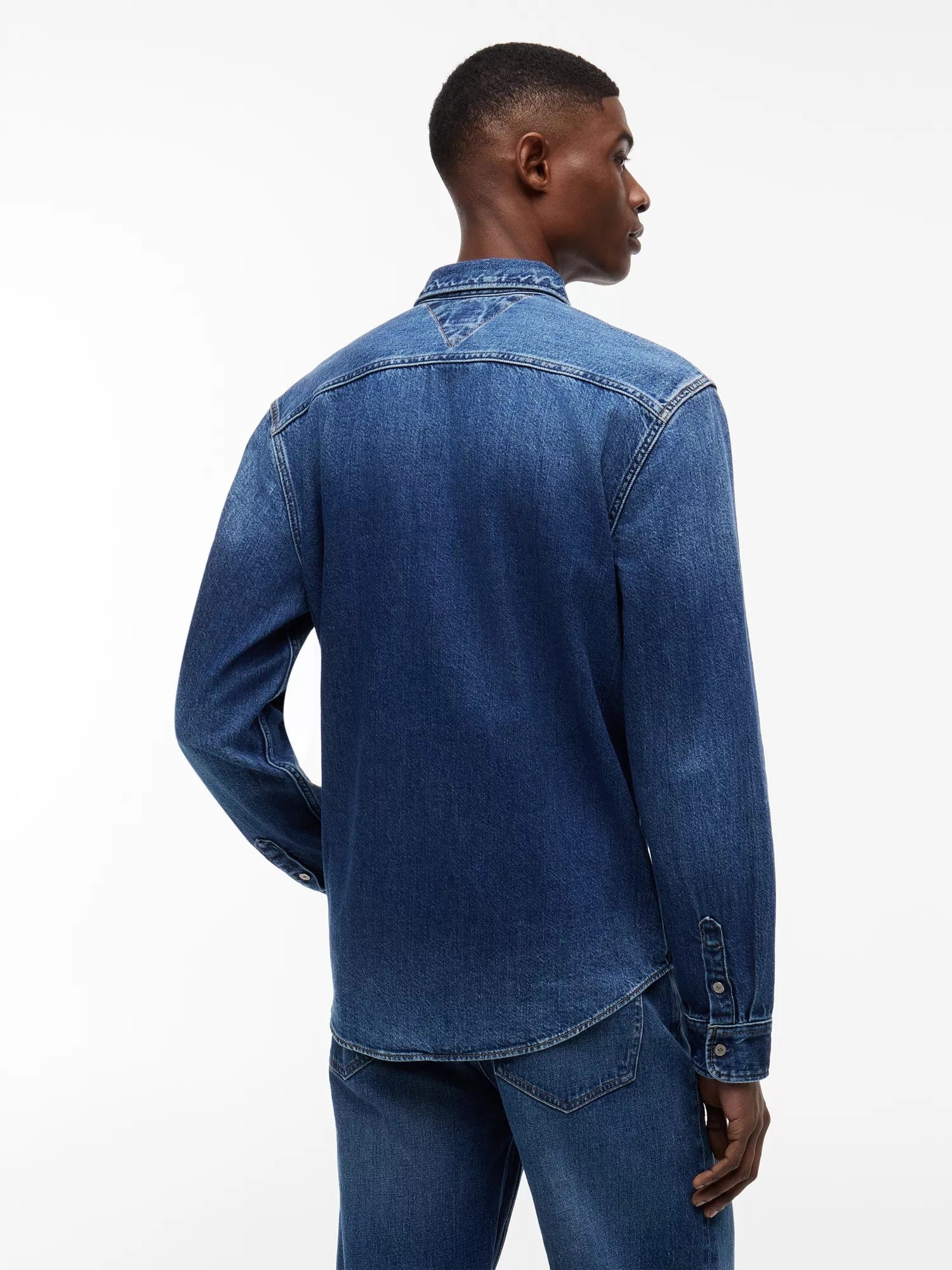 Camicia Regular Fit - Denim Medium