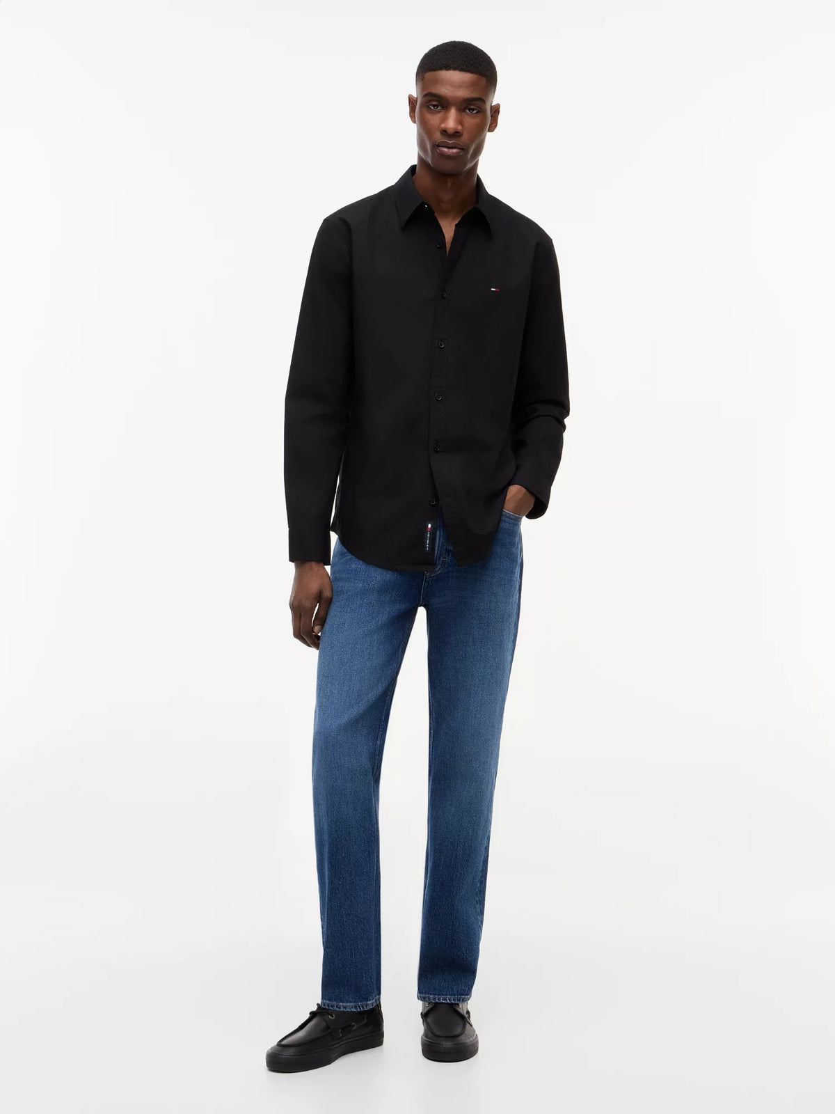Camicia Regular Poplin - Black