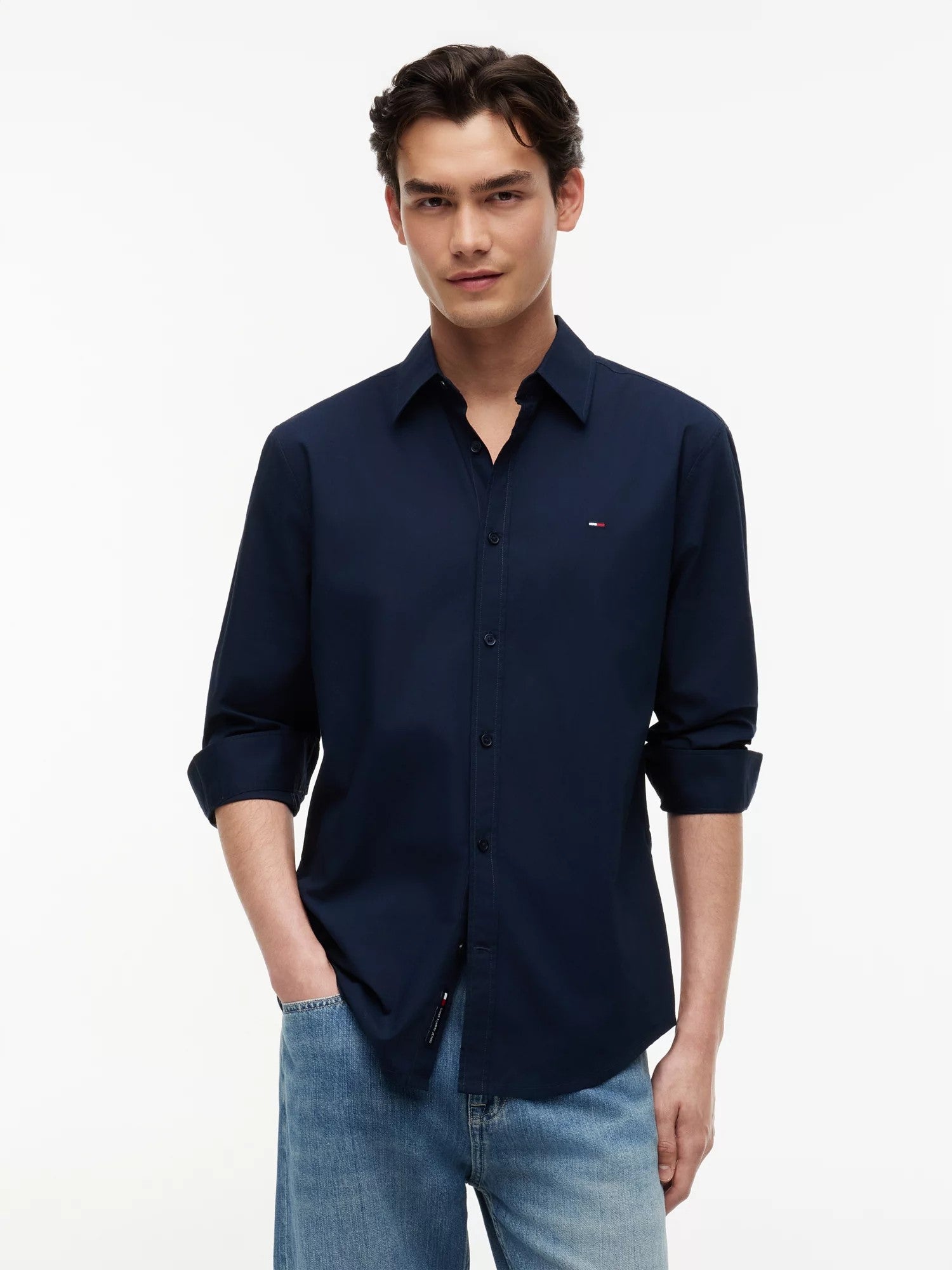 Camicia Regular Poplin - Dark Blue