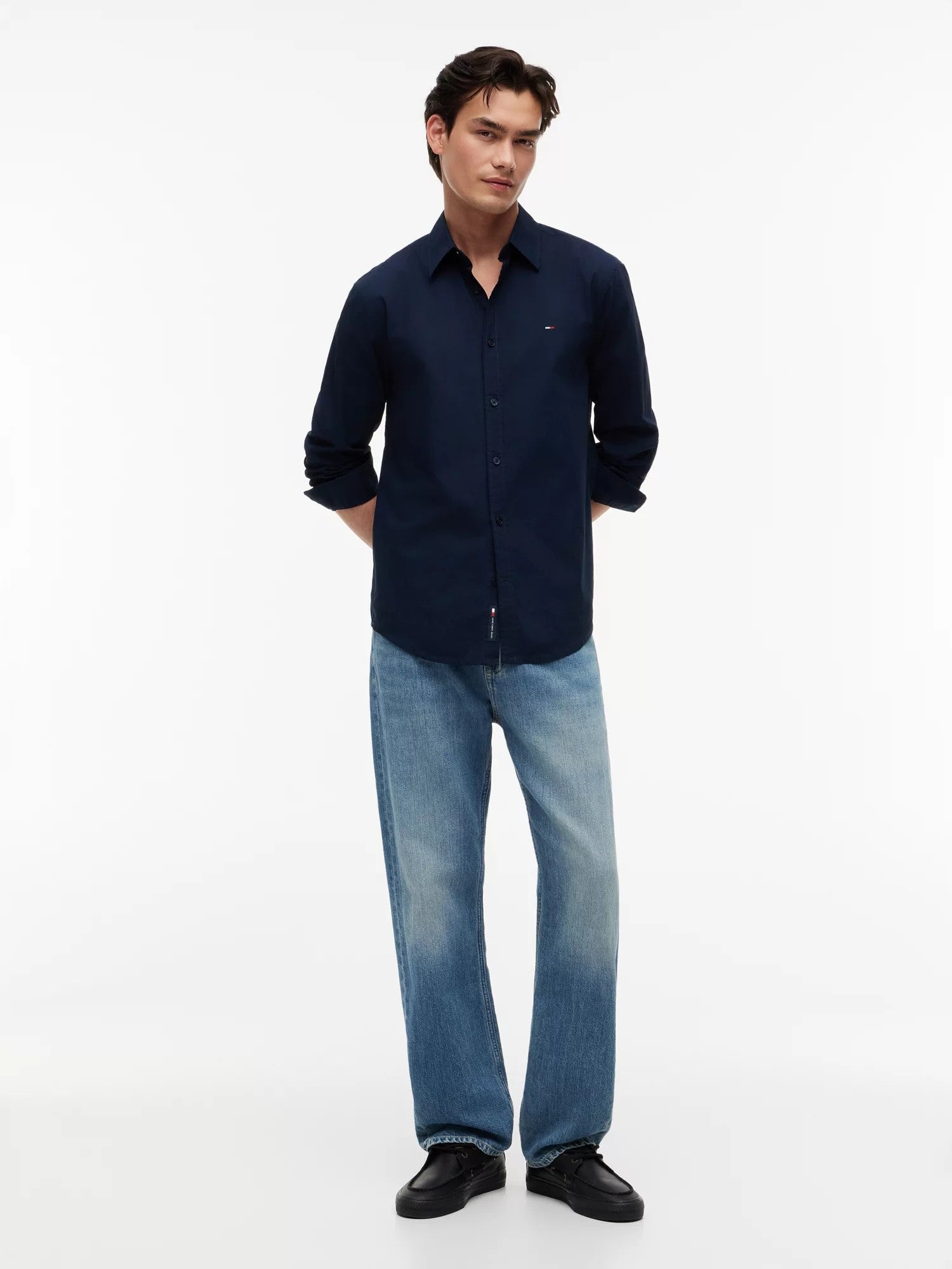 Camicia Regular Poplin - Dark Blue