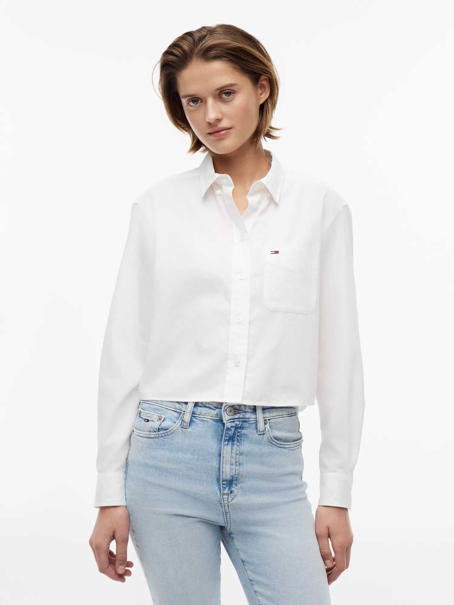 Camicia Striped Relaxed Crop - Ecru
