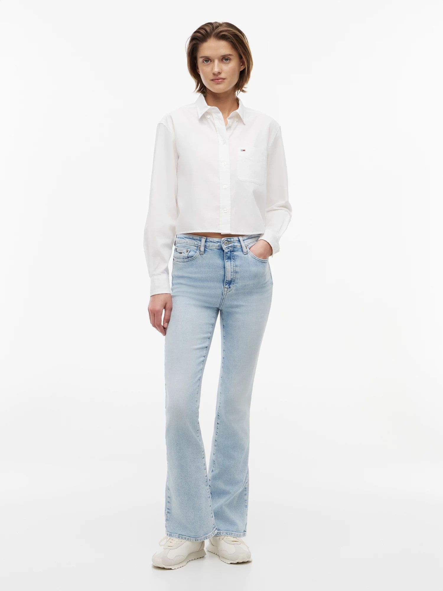 Camicia Striped Relaxed Crop - Ecru