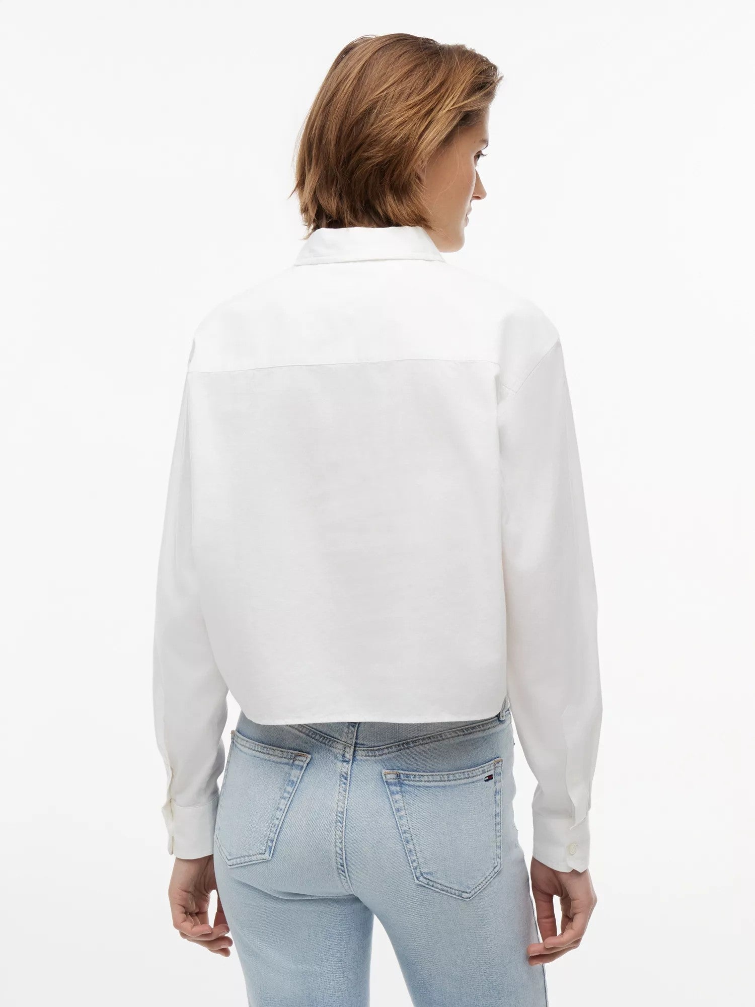 Camicia Striped Relaxed Crop - Ecru