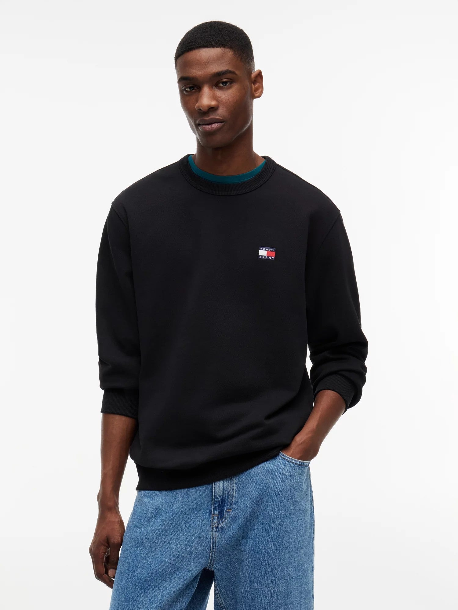 Felpa Badge Brushed Terry - Black