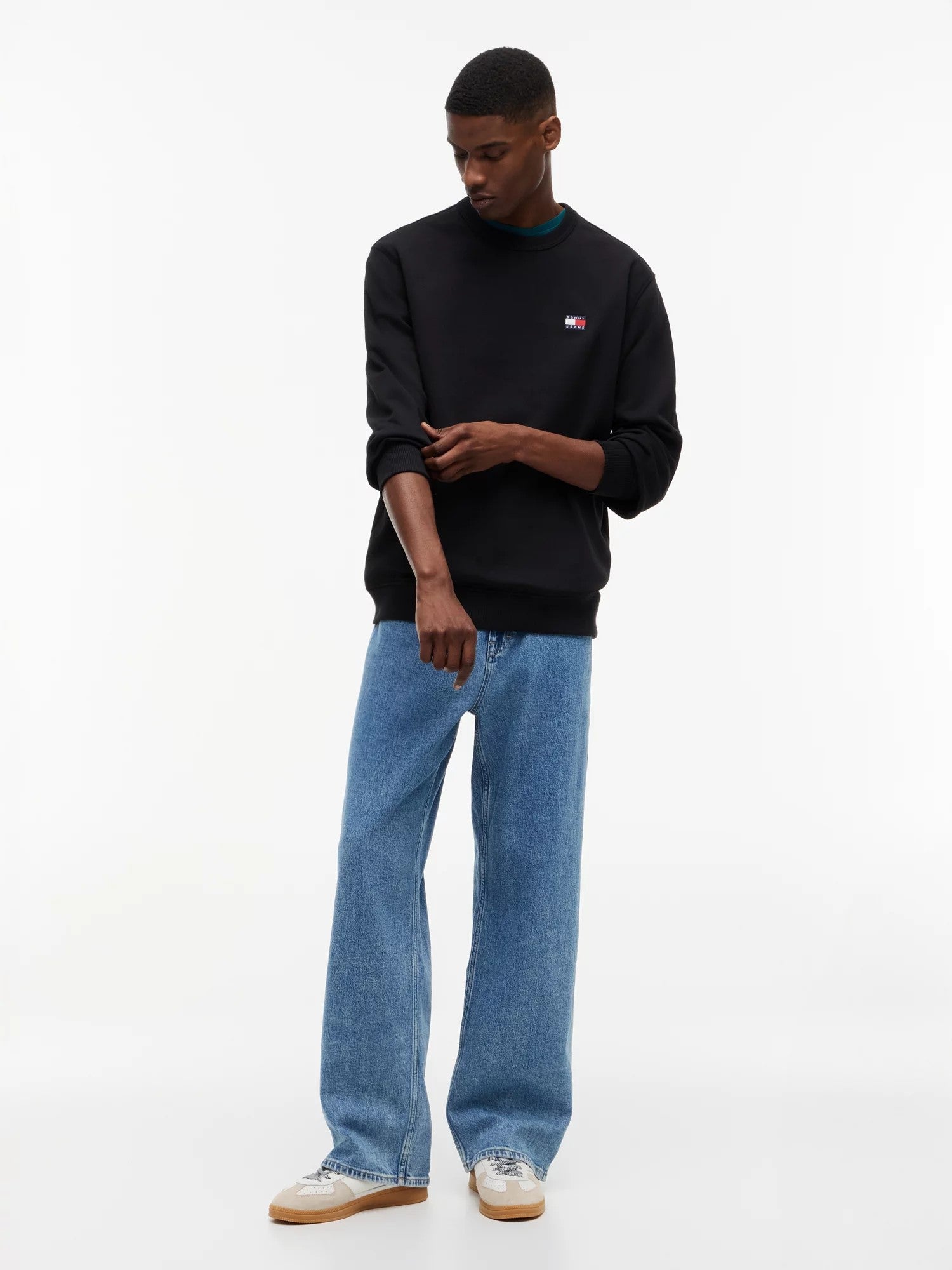Felpa Badge Brushed Terry - Black