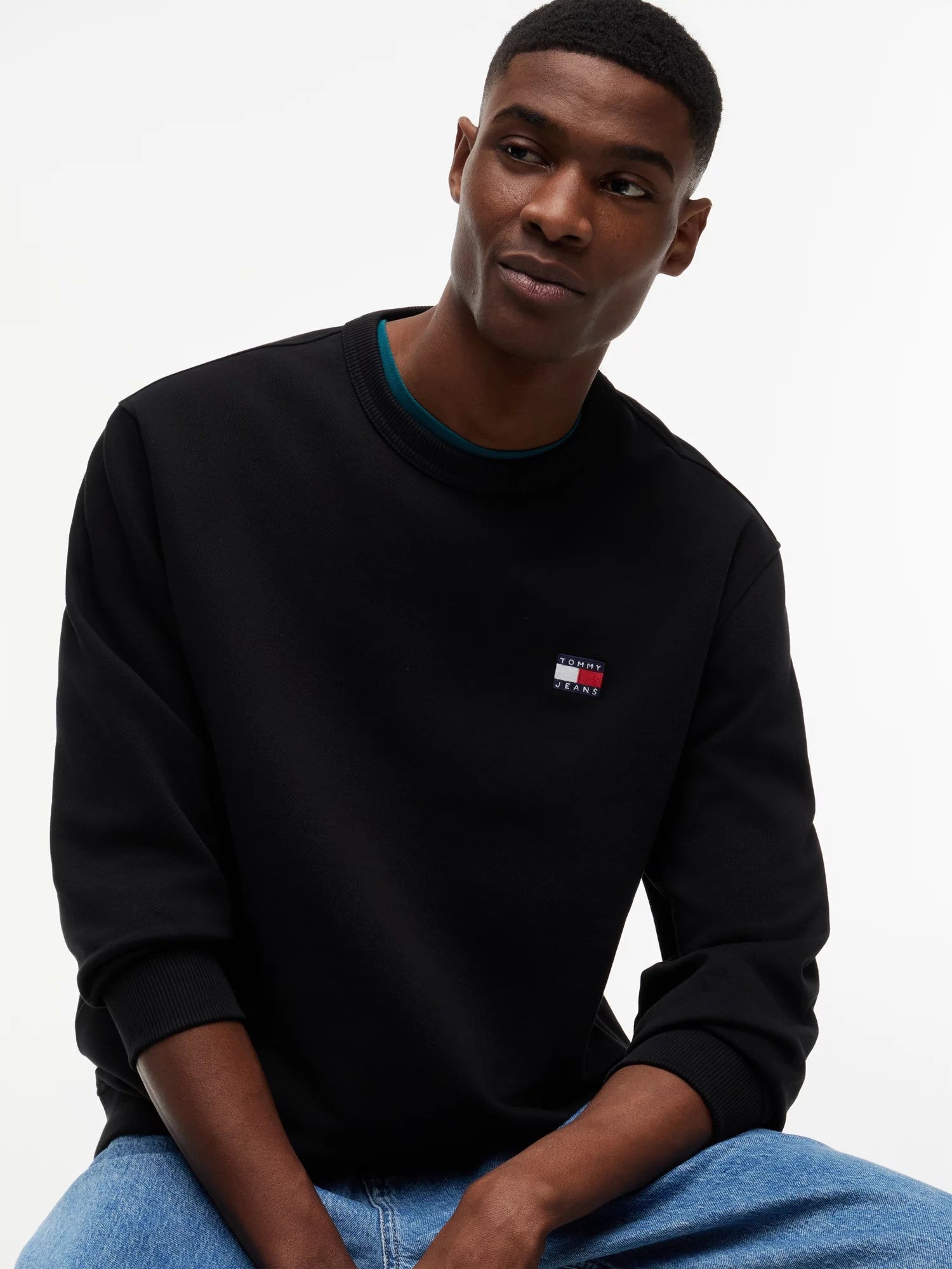 Felpa Badge Brushed Terry - Black