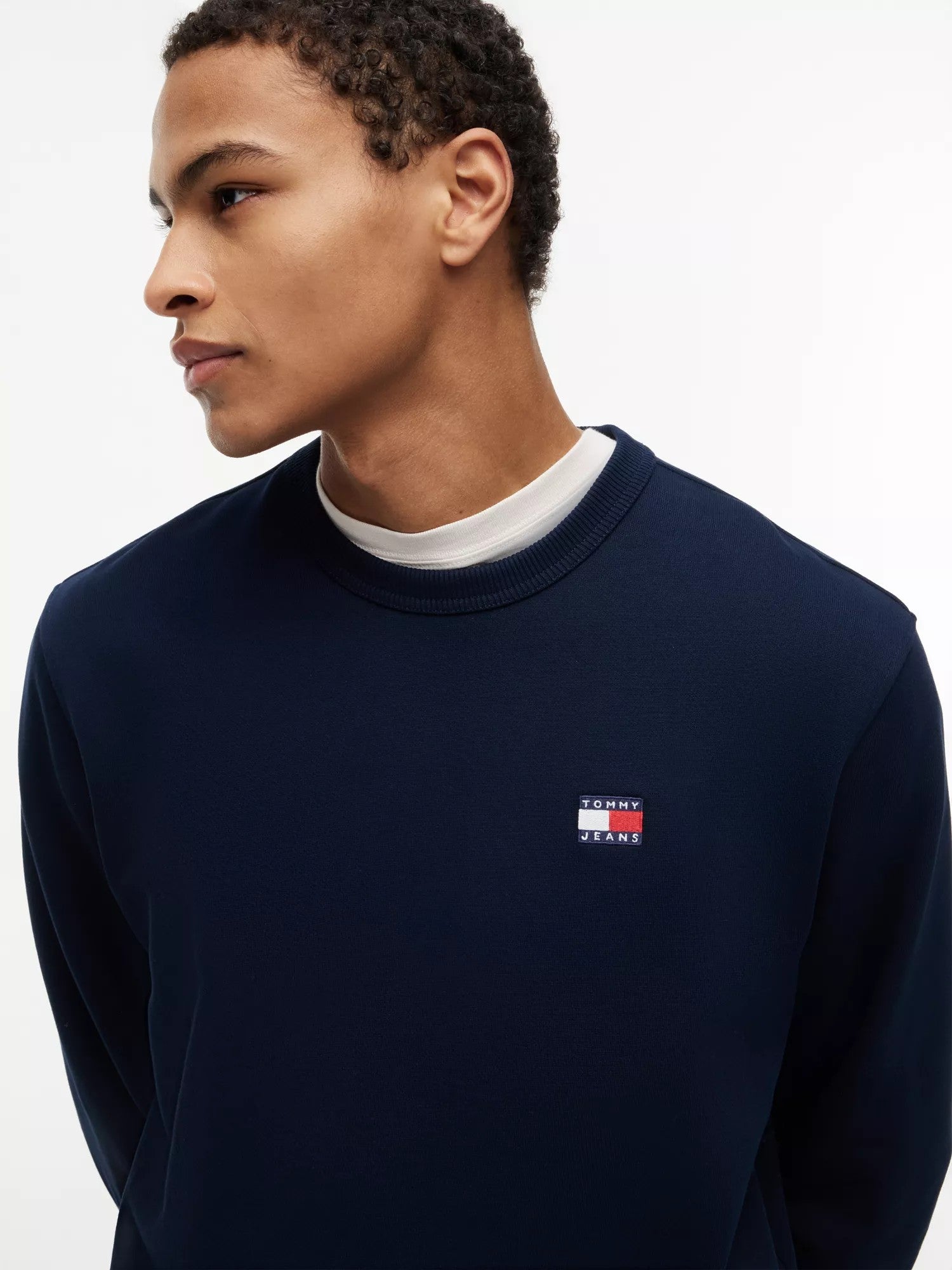 Felpa Badge Brushed Terry - Dark Night Navy