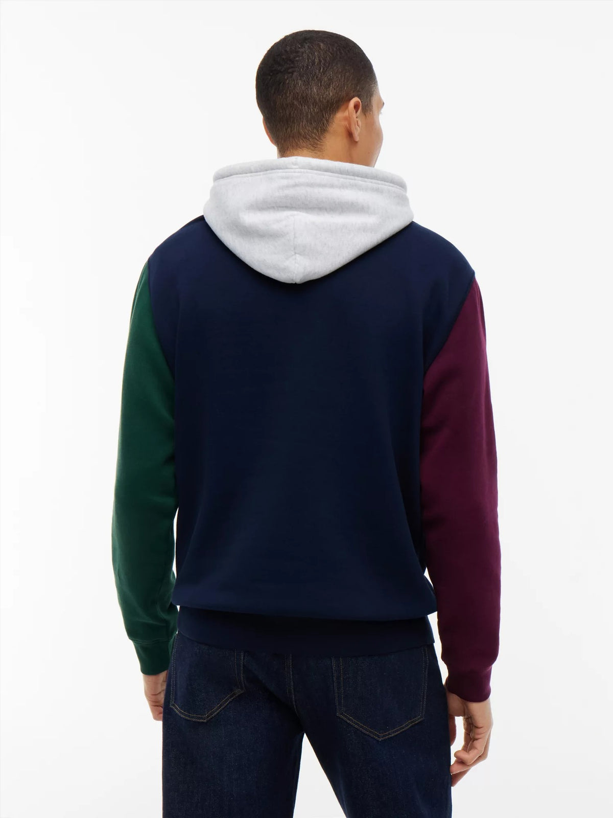 Felpa Badge Fleece Color Block - Dark Blue Color