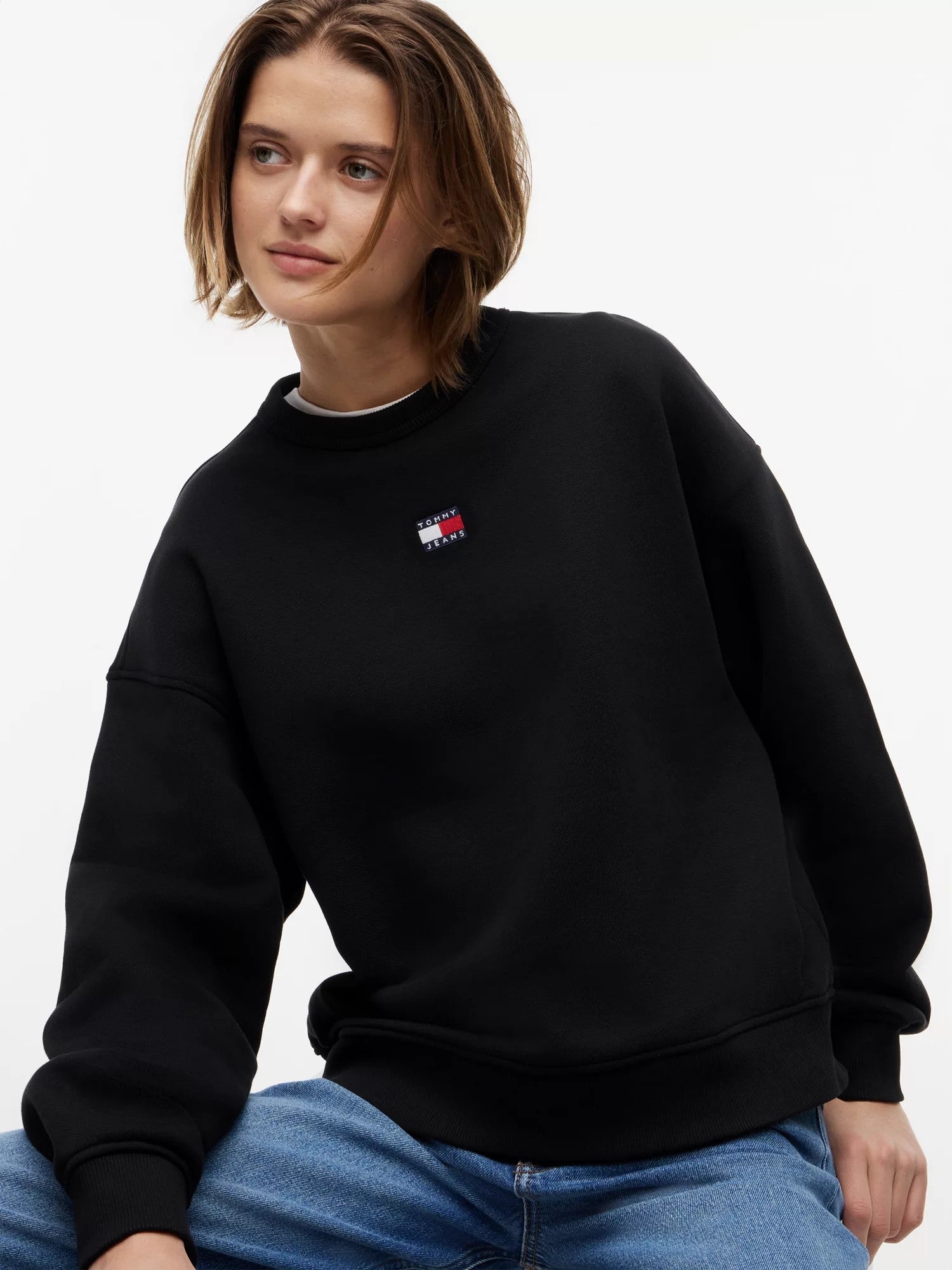 Felpa Boxy Badge - Black