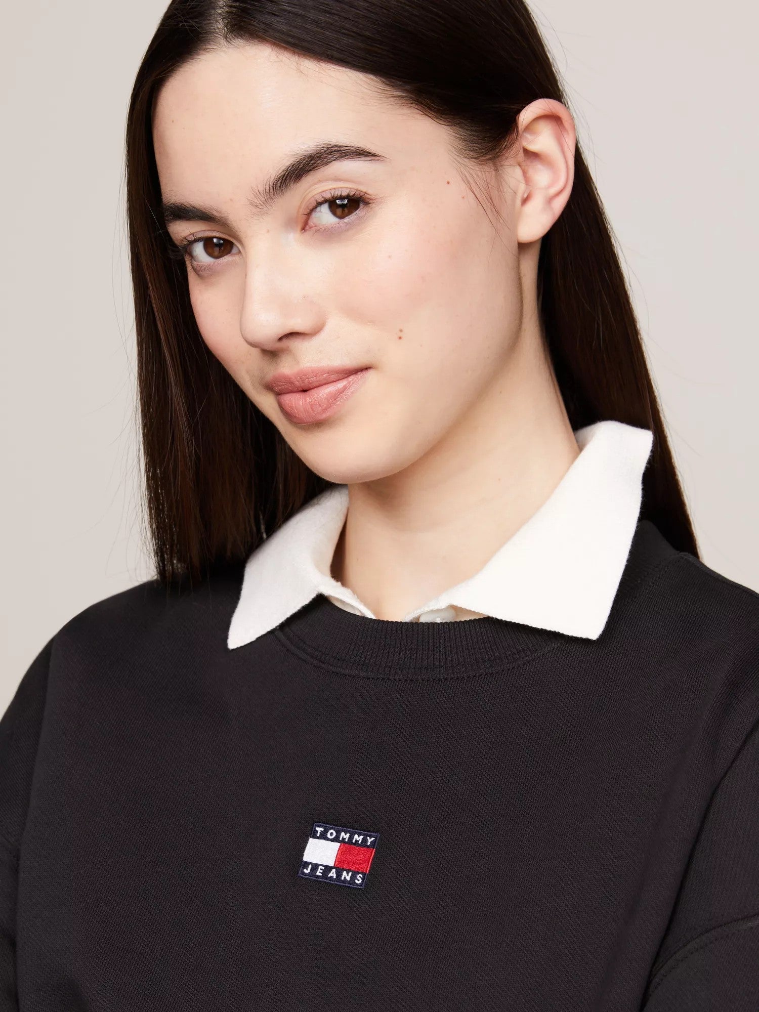 Felpa Boxy Badge - Black