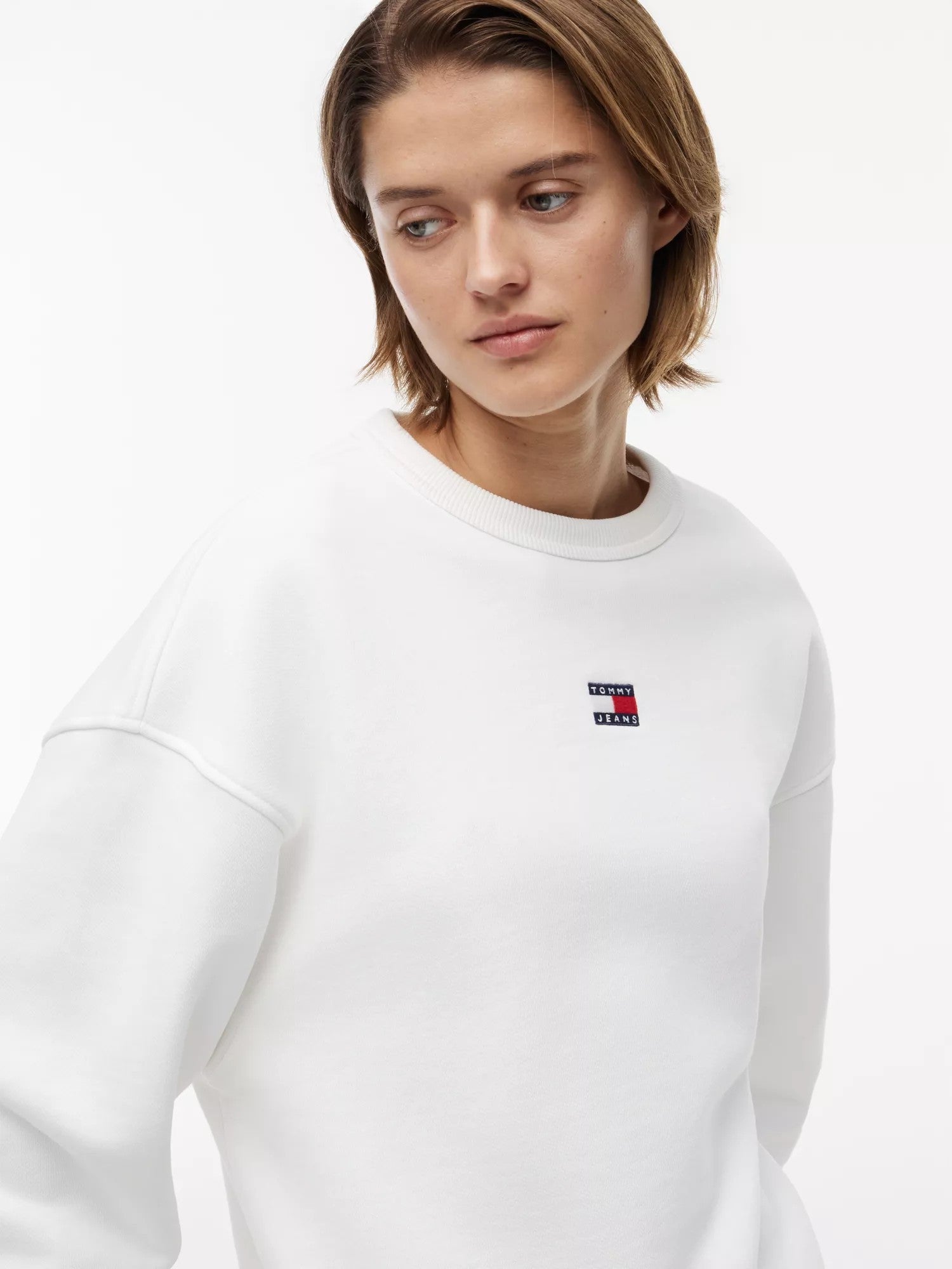 Felpa Boxy Badge - Ecru