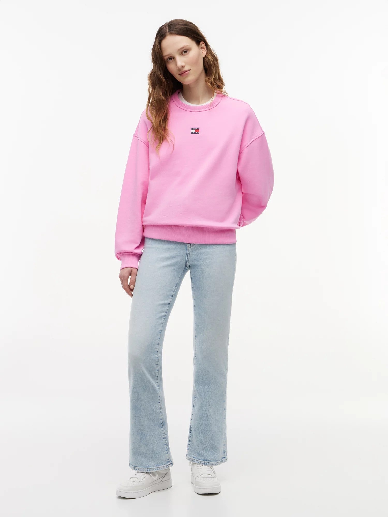 Felpa Boxy Badge - Pink Daisy