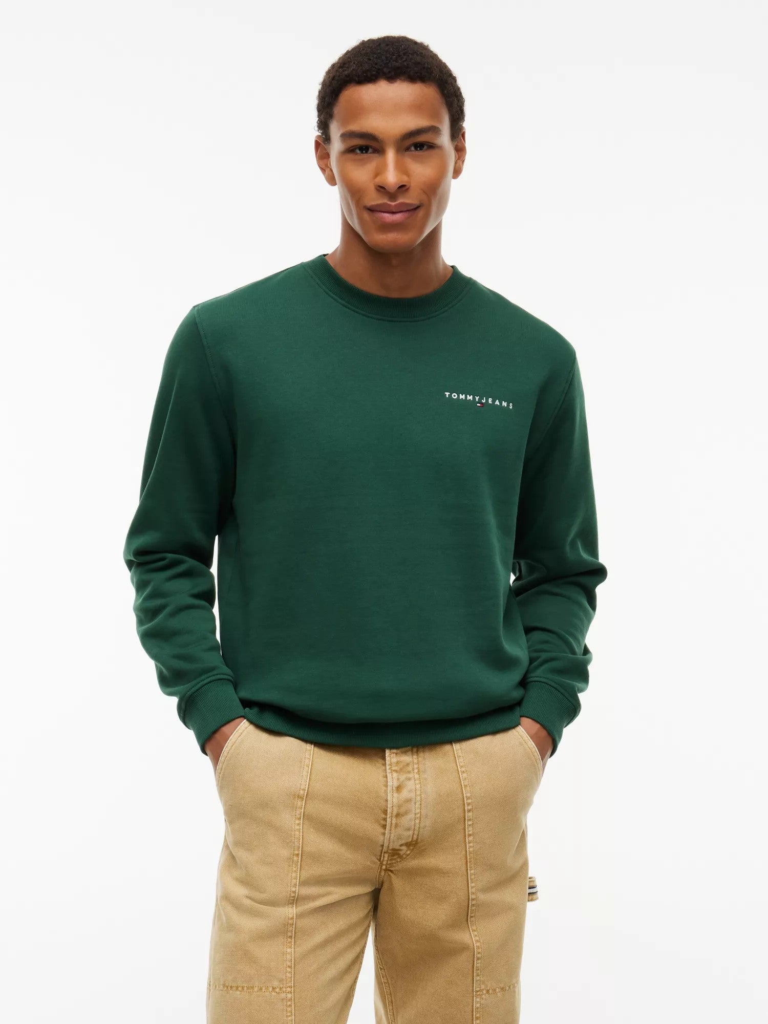 Felpa Linear Logo - Velvet Green