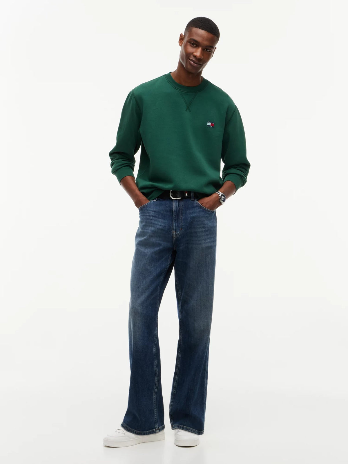 Felpa Regular Badge - Velvet Green