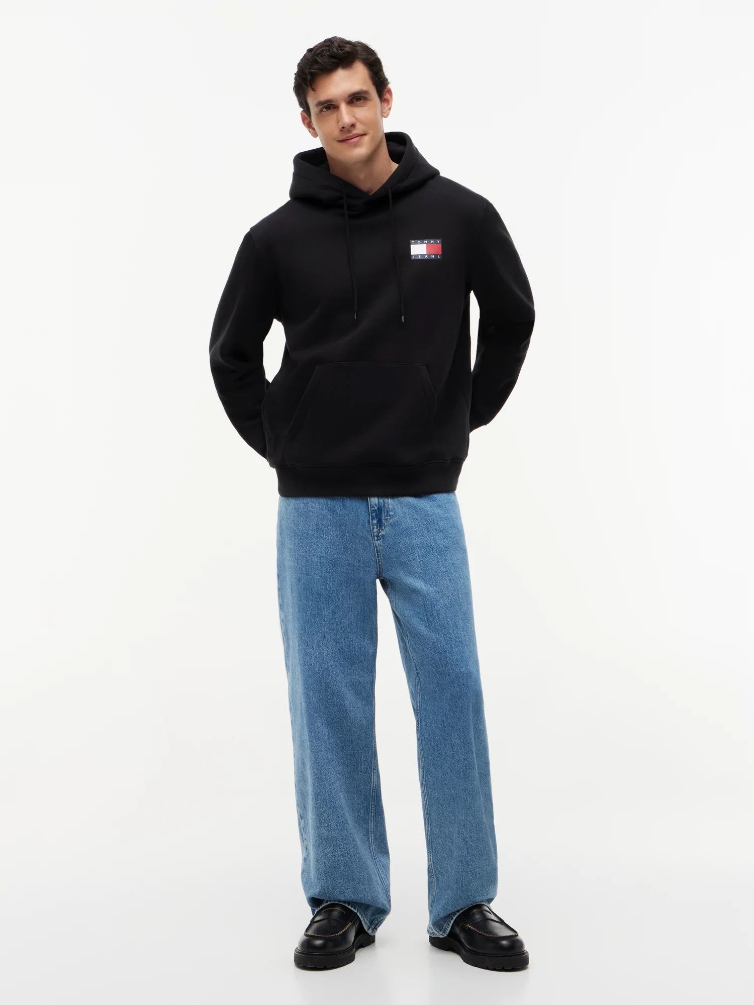 Felpa Regular Essential Flag - Black