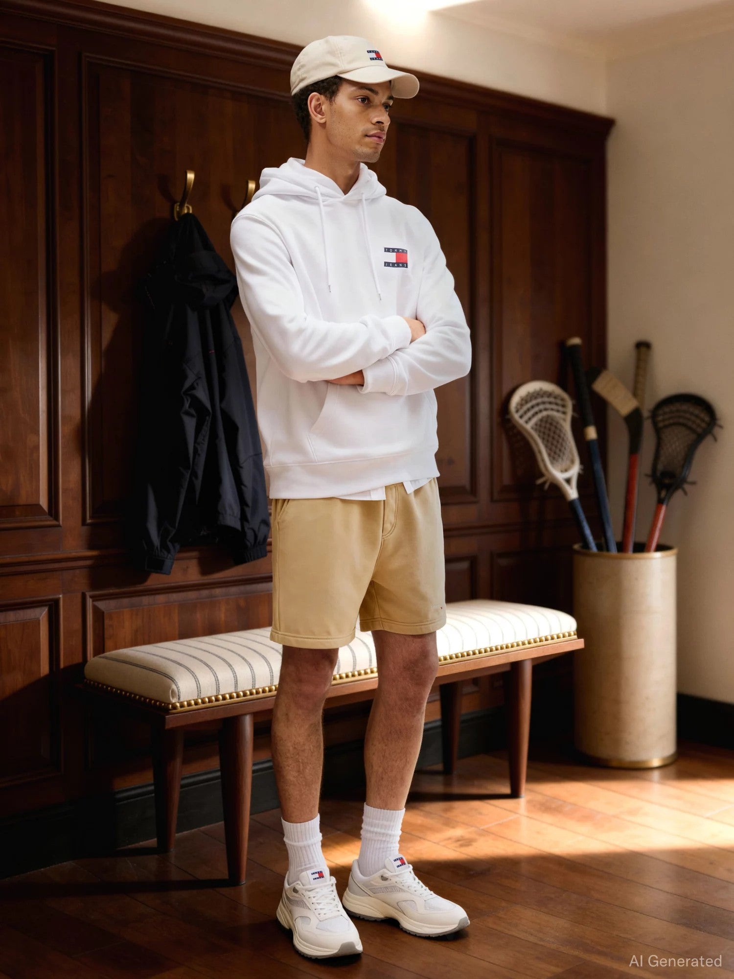 Felpa Regular Essential Flag - White