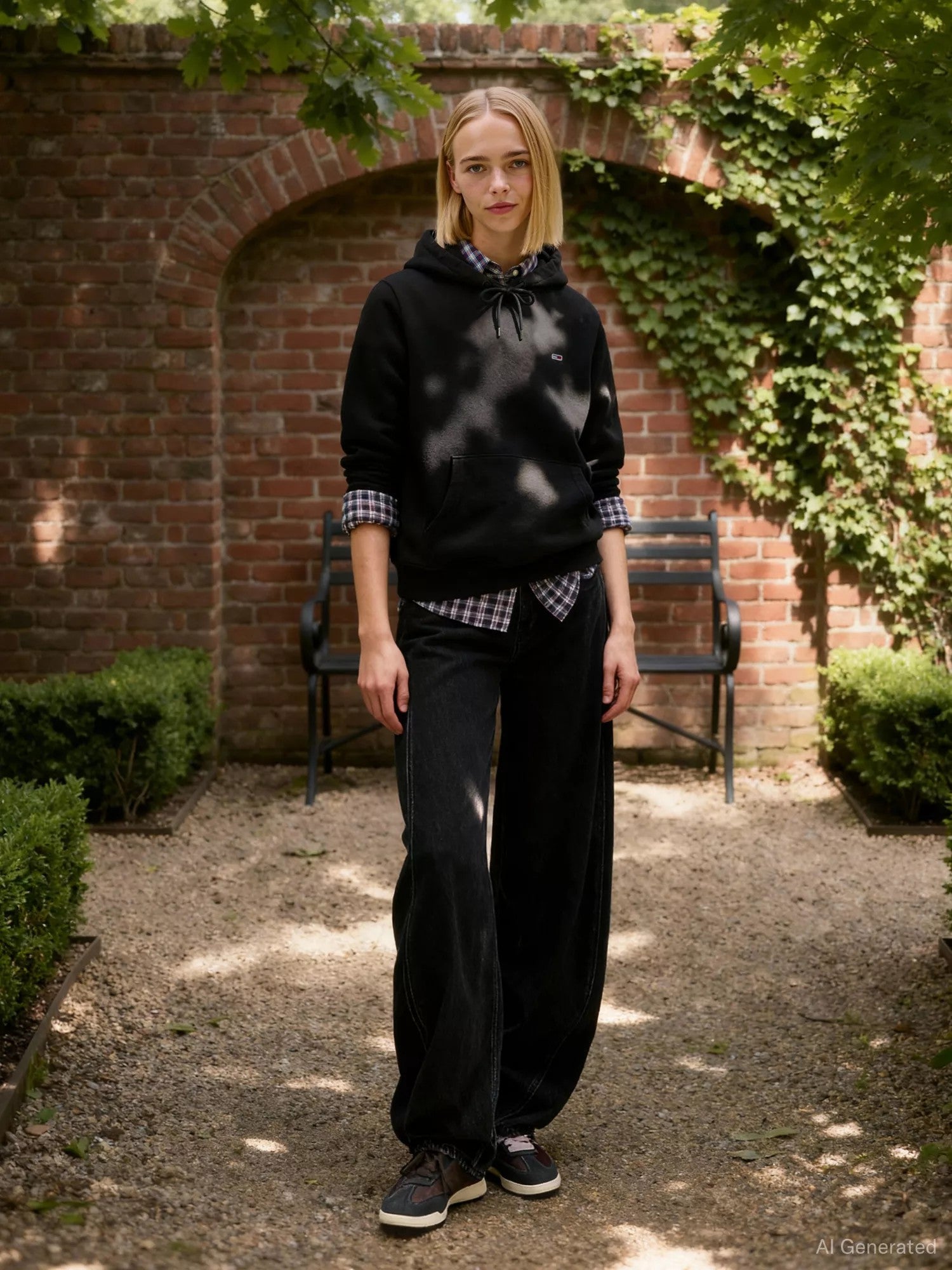Felpa Regular Flag - Black